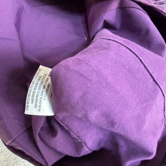 Eileen Fisher Womens Purple Cotton Funnel Neck Vest Small Lightweight Pockets - Picture 4 of 8